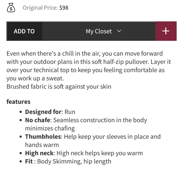 COPY - Lululemon Rest Less 1/2 Zip
in Black / White size 6 - Picture 3 of 8